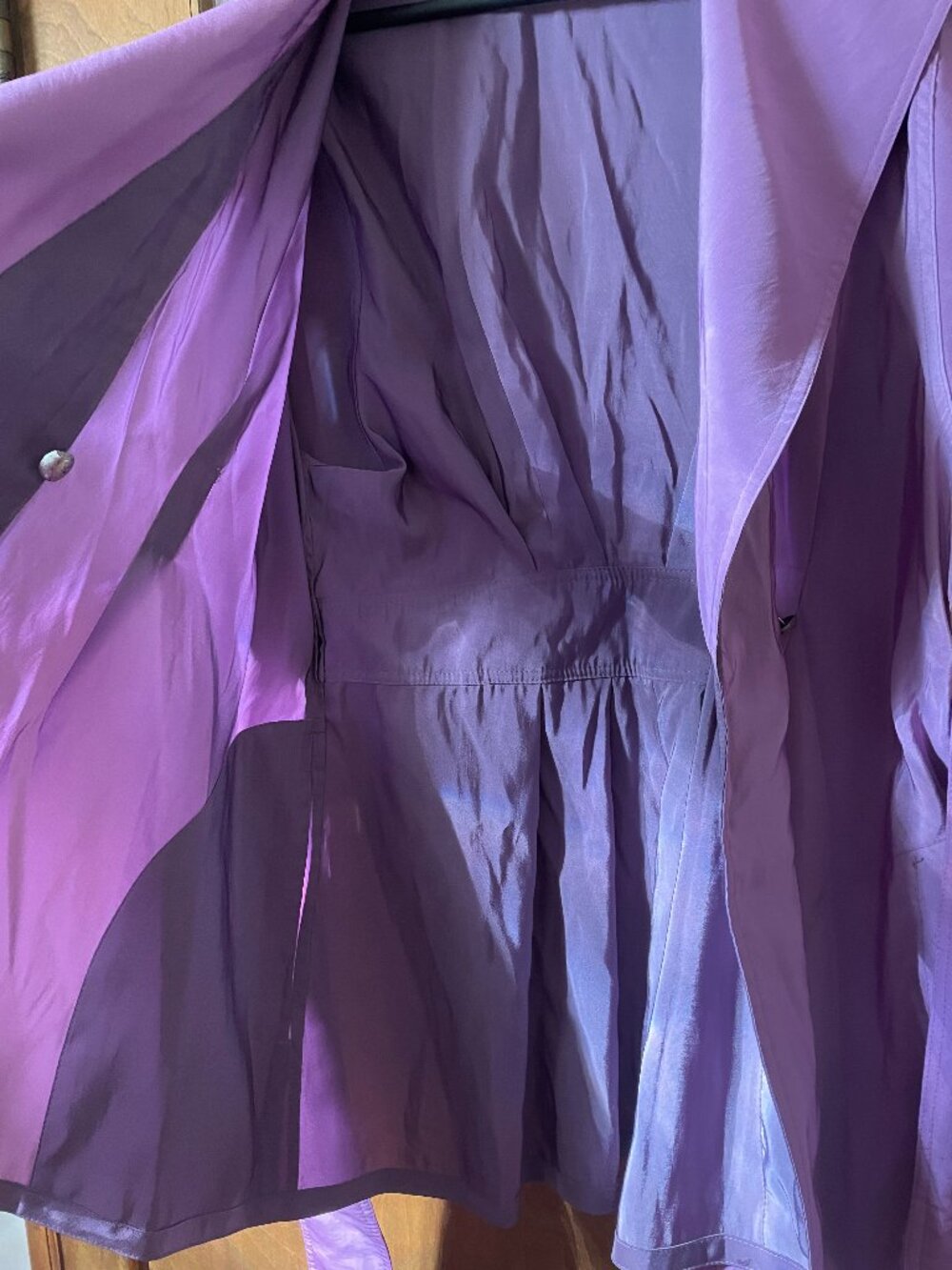 Chic MYCRA PAC Iridescent Trench Raincoat Jacket 1 S/M. Rare Excellent Cond New - Picture 5 of 16